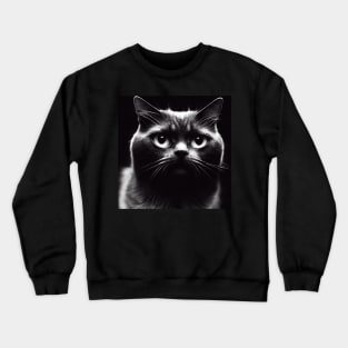 Midnight Cat - A Feline in the Dark Crewneck Sweatshirt